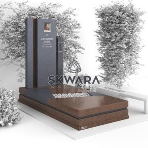 Nagrobek pojedynczy (rozmiar 120x250 lub 100x200), numer NPP_004 w wersji kolorystycznej: Brązowy 1