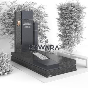 Nagrobek pojedynczy (rozmiar 120x250 lub 100x200), numer NPP_006 w wersji kolorystycznej: Grafitowy 1