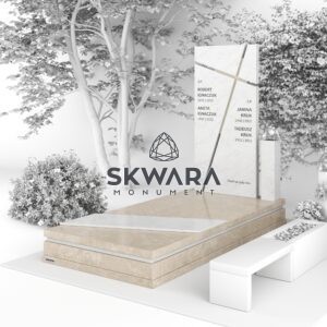 Nagrobek pojedynczy (rozmiar 120x250 lub 100x200), numer Nagrobek pojedynczy | NPW_002 w wersji kolorystycznej: Beżowy 1