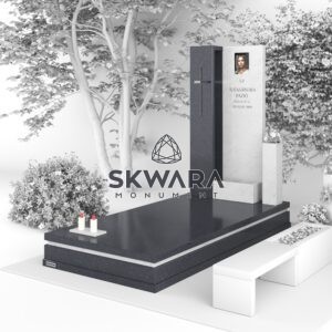 Nagrobek pojedynczy (rozmiar 120x250 lub 100x200), numer Nagrobek pojedynczy | NPW_004 w wersji kolorystycznej: Czarny 1