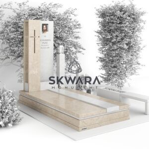 Nagrobek pojedynczy (rozmiar 120x250 lub 100x200), numer Nagrobek pojedynczy | NPW_006 w wersji kolorystycznej: Beżowy 1