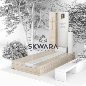Nagrobek pojedynczy (rozmiar 120x250 lub 100x200), numer Nagrobek pojedynczy | NPW_006 w wersji kolorystycznej: Beżowy 1