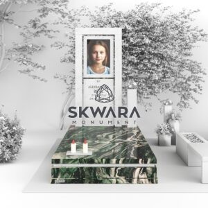 Nagrobek pojedynczy (rozmiar 120x250 lub 100x200), numer Nagrobek pojedynczy | NPW_007 w wersji kolorystycznej: Zielony 1