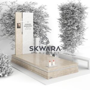 Nagrobek pojedynczy (rozmiar 120x250 lub 100x200), numer Nagrobek pojedynczy | NPW_010 w wersji kolorystycznej: Beżowy 1