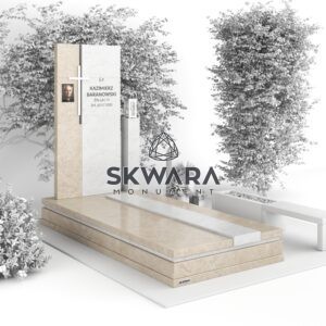 Nagrobek pojedynczy (rozmiar 120x250 lub 100x200), numer Nagrobek pojedynczy | NPW_014 w wersji kolorystycznej: Beżowy 1