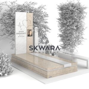 Nagrobek pojedynczy (rozmiar 120x250 lub 100x200), numer Nagrobek pojedynczy | NPW_018 w wersji kolorystycznej: Beżowy 1
