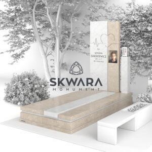 Nagrobek pojedynczy (rozmiar 120x250 lub 100x200), numer Nagrobek pojedynczy | NPW_018 w wersji kolorystycznej: Beżowy 1