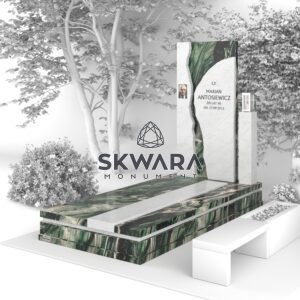 Nagrobek pojedynczy (rozmiar 120x250 lub 100x200), numer Nagrobek pojedynczy | NPW_019 w wersji kolorystycznej: Zielony 1