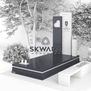 Nagrobek pojedynczy (rozmiar 120x250 lub 100x200), numer Nagrobek pojedynczy | NPW_020 w wersji kolorystycznej: Czarny 1