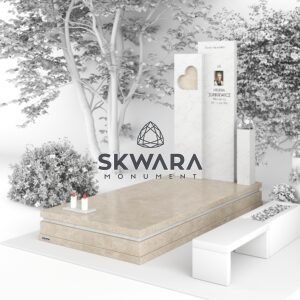 Nagrobek pojedynczy (rozmiar 120x250 lub 100x200), numer Nagrobek pojedynczy | NPW_021 w wersji kolorystycznej: Beżowy 1