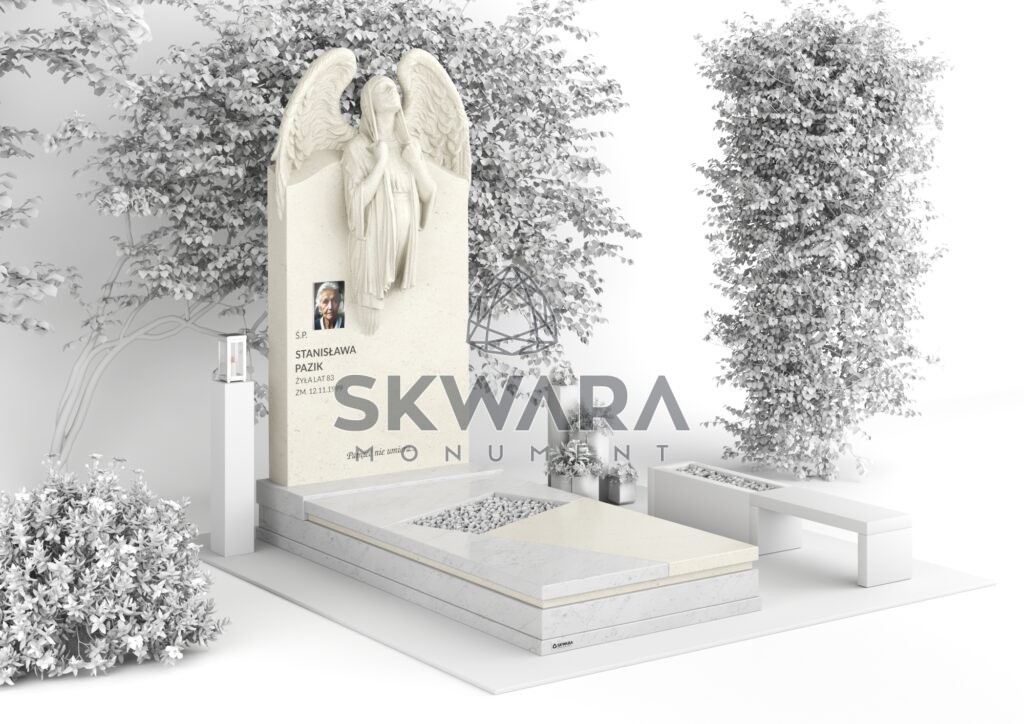 Nagrobek, numer PRC_020 w wersji kolorystycznej: Biały 3
