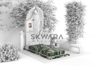 Nagrobek, numer Nagrobek z Rzeźbą „Anioł Światłości” NPR_030 w wersji kolorystycznej: Zielony 1